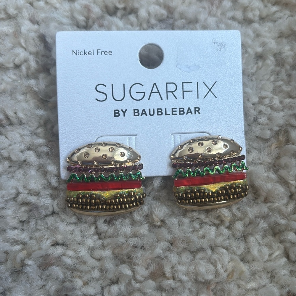 Sugar Fix Bauble Bar Burger earrings